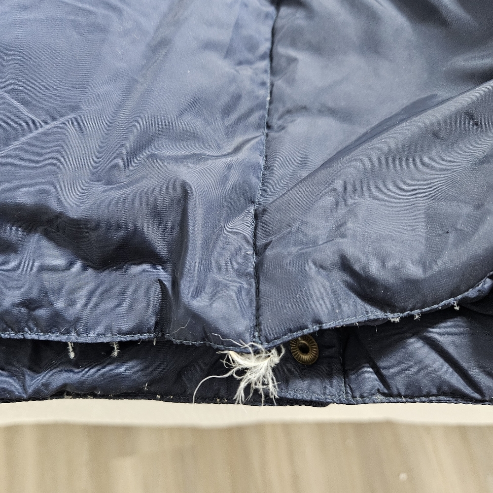 LANDS' END‎ Mens Goose Down Puffer Vest Nylon Insulated Gorpcore Snaps Blue XL - Picture 10 of 10